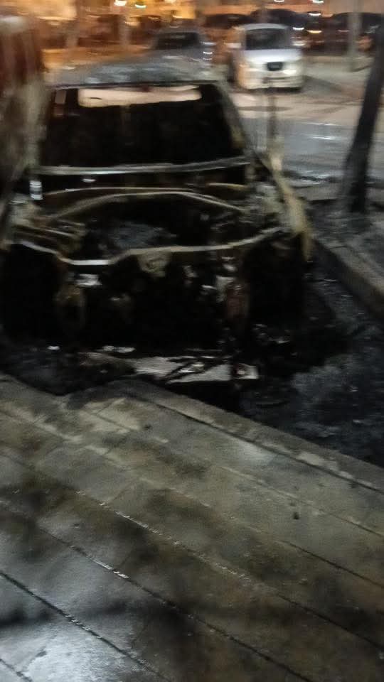 Estado en el que la Policía encontró el coche de Jesús Tavira este fin de semana en la zona norte de Alicante