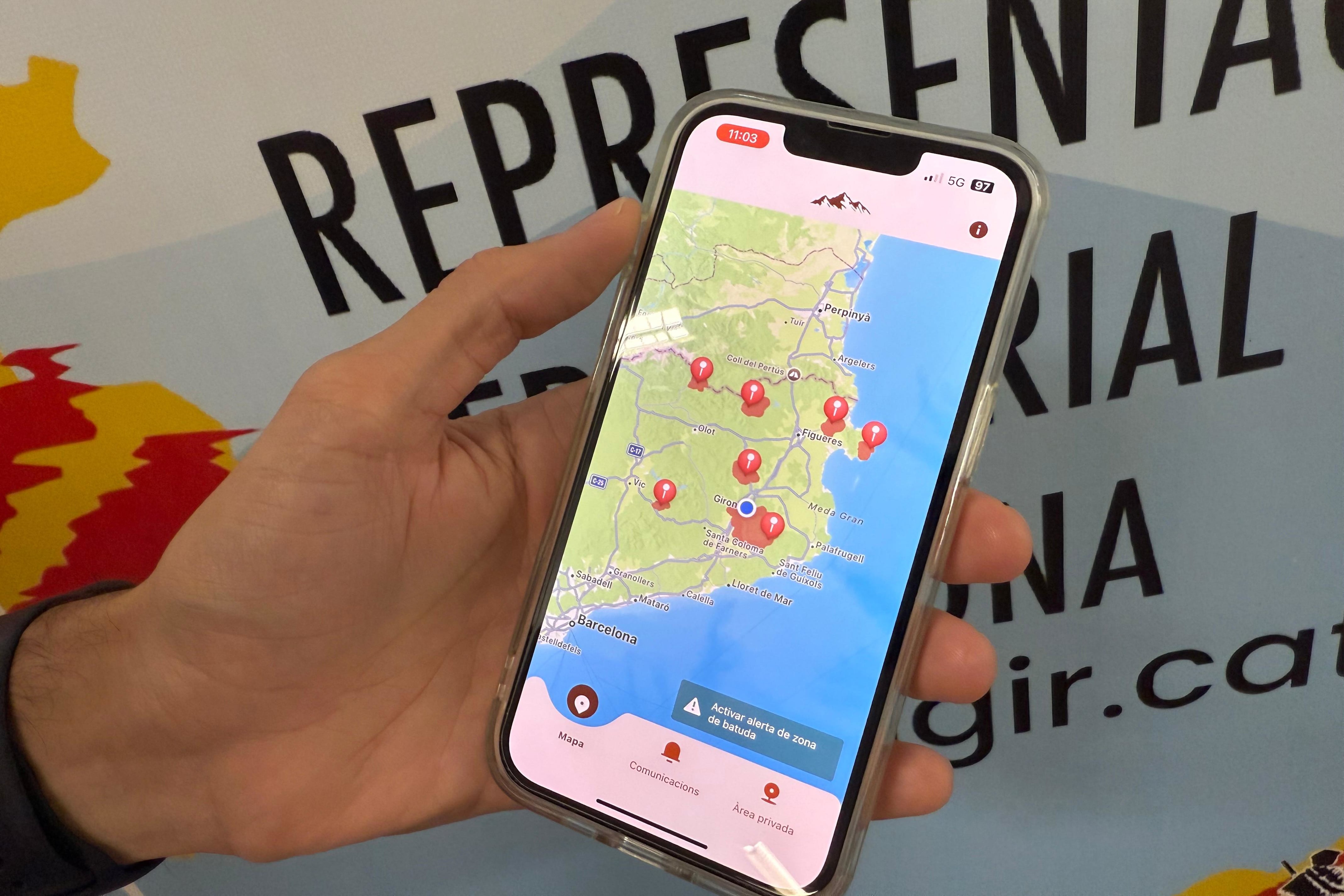 Aplicació per indicar les batudes de caça