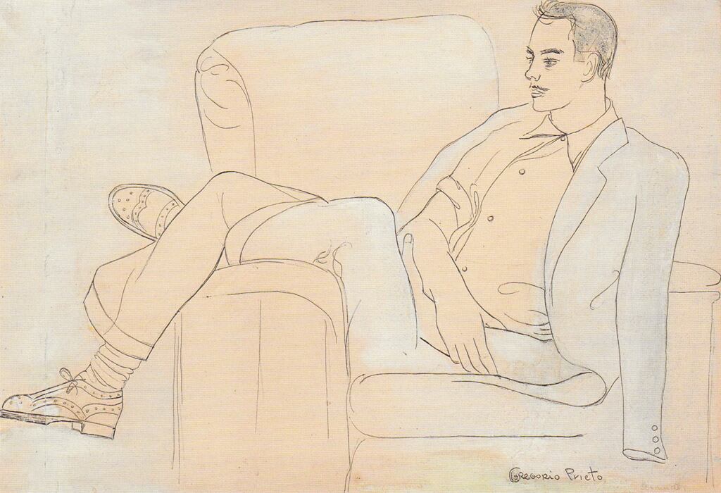 Retrato de Luís Cernuda realizado por Gregorio Prieto