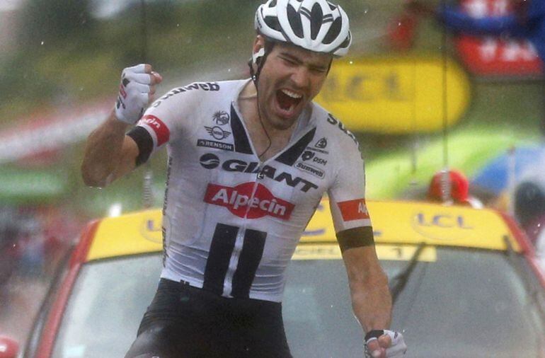 Dumoulin celebra la victoria en Arcalis