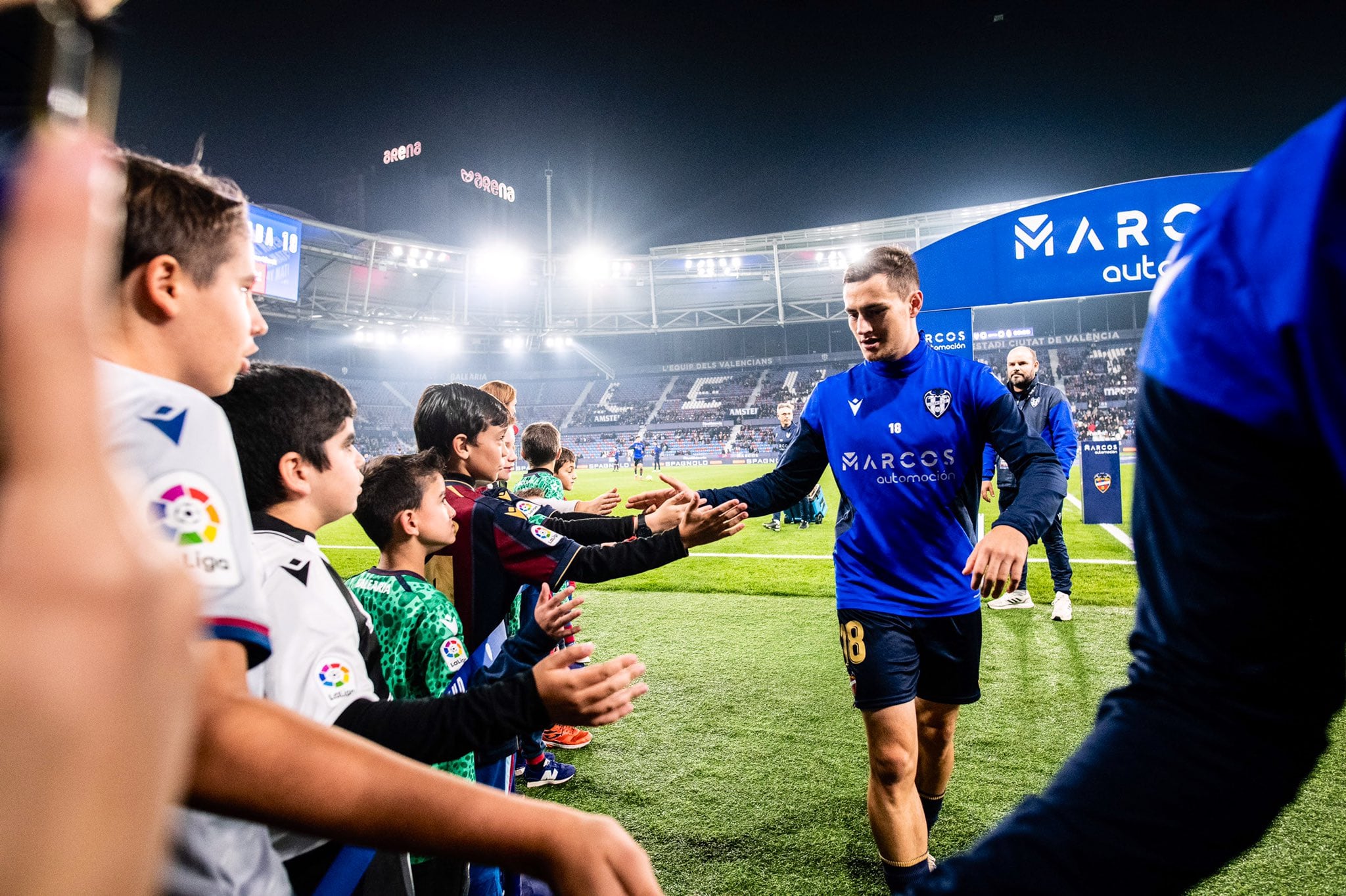 El Levante, tras un entrenamiento.