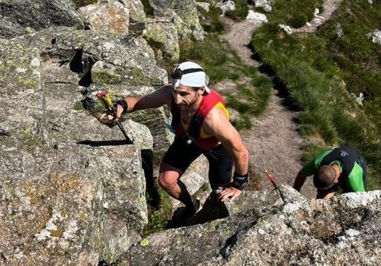 Víctor de las Heras durante uno de los exigentes tramos de la Picón Castro