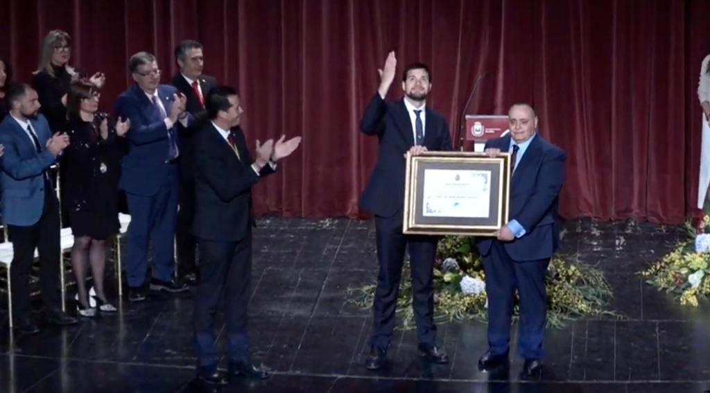 Miguel Ángel Rubio y José Rubio, homenaje Ana María Sánchez, Hija Predilecta de Elda