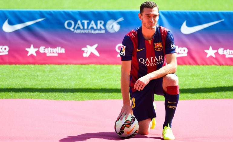 Vermaelen, el día que fue presentado como nuevo jugador del Barcelona.