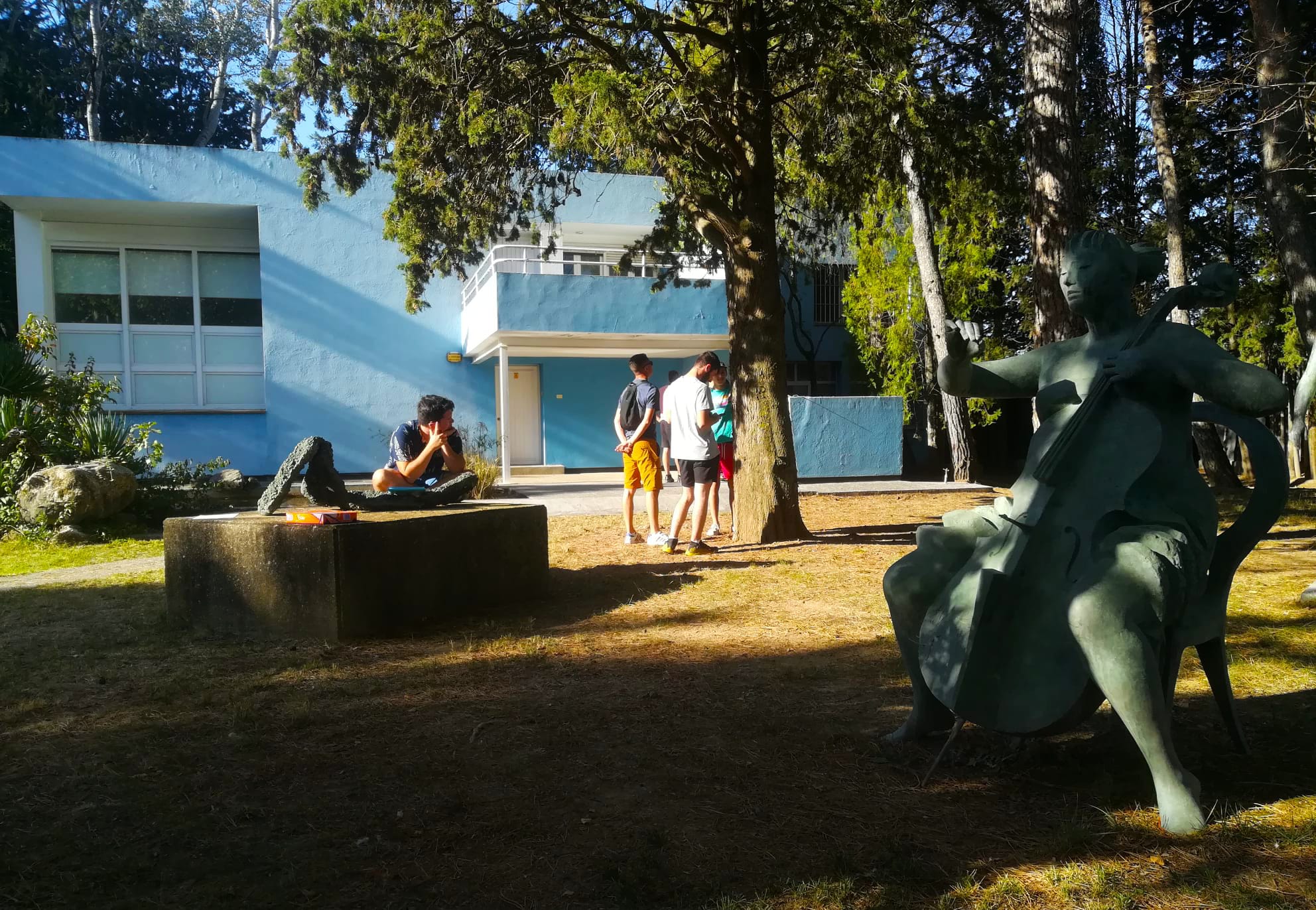 Finca de Beulas con estudiantes