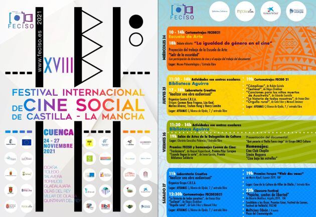 Programación del Festival de Cine Social en Cuenca.