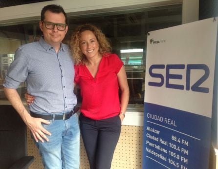 Cristina Tirado junto al colaborador de SER Empresarios, Diego Palomares