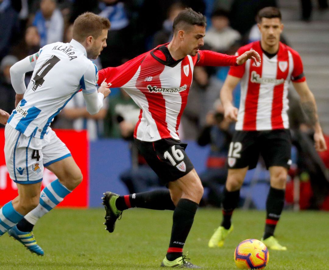 Asier Illarramendi en una imagen de archivo del derbi contra el Athletic