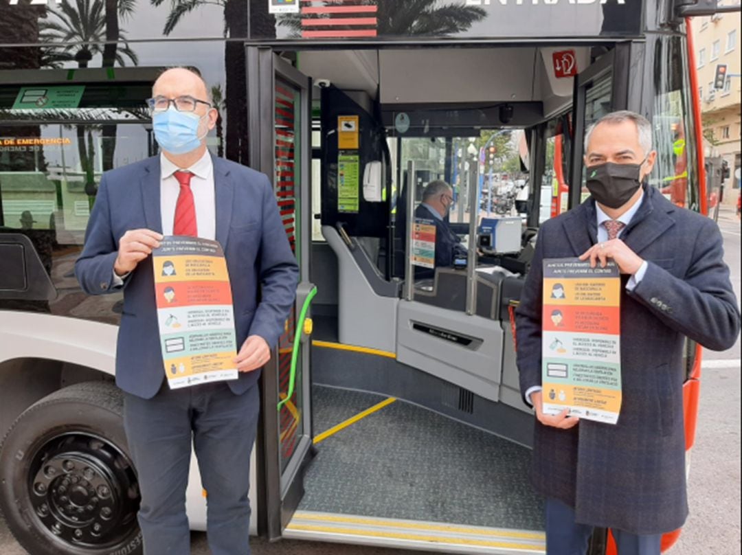 Ayuntamiento y Vectalia refuerzan la imagen del autobús como transporte seguro 