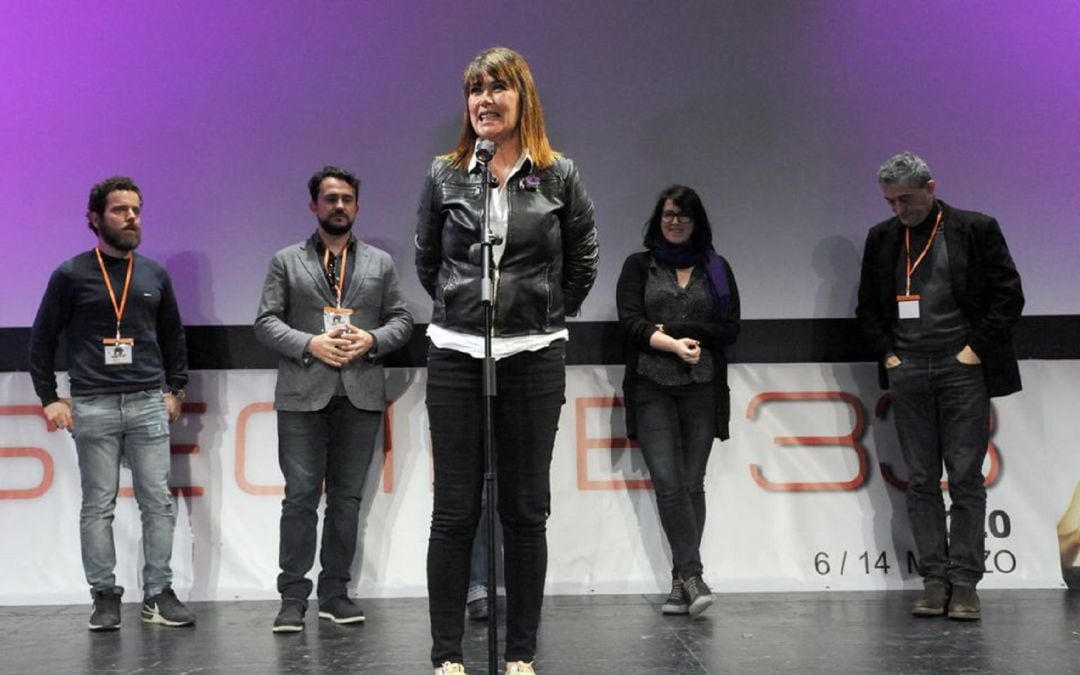 Mabel Lozano durante su presencia en la Semana de Cine de Medina del Campo