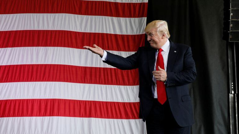 Donald Trump durante su participación en la reunión del G7