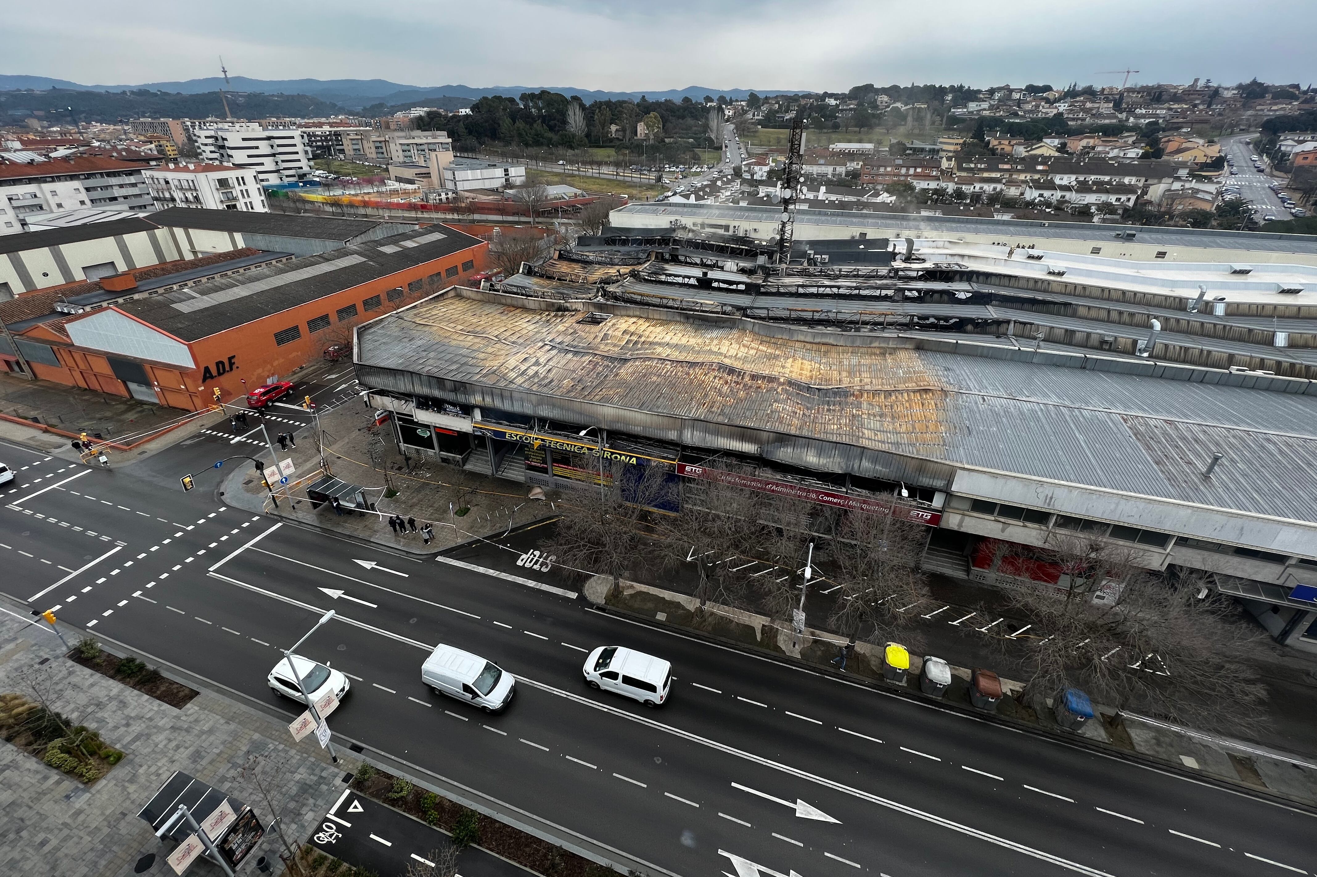 La part afectada vista des de l'aire