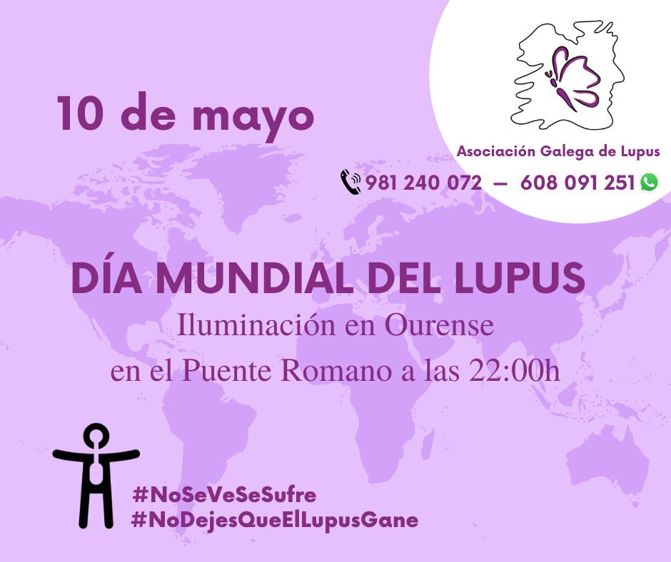 Hoxe ás dez iluminarase a ponte romana polo Día Mundial do Lupus