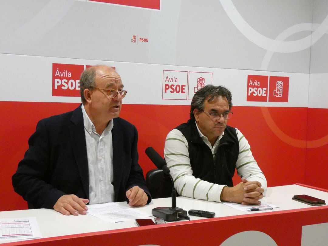 Jesús Caro, secretario provincial del PSOE y José Carlos Montero, procurador en las Cortes de Castilla y León