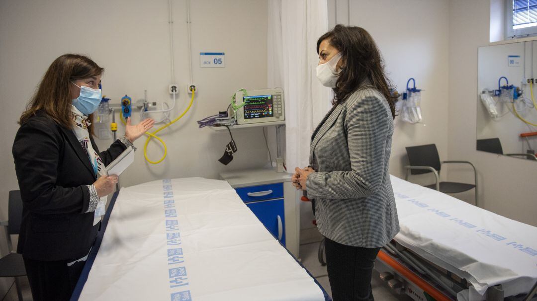 La presidenta de La Rioja y la consejera de Sanidad visitan las nuevas instalaciones de las urgencias pediátricas del Hospital San Pedro de Logroño