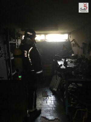 El incendio se produjo en la sala de mantenimiento