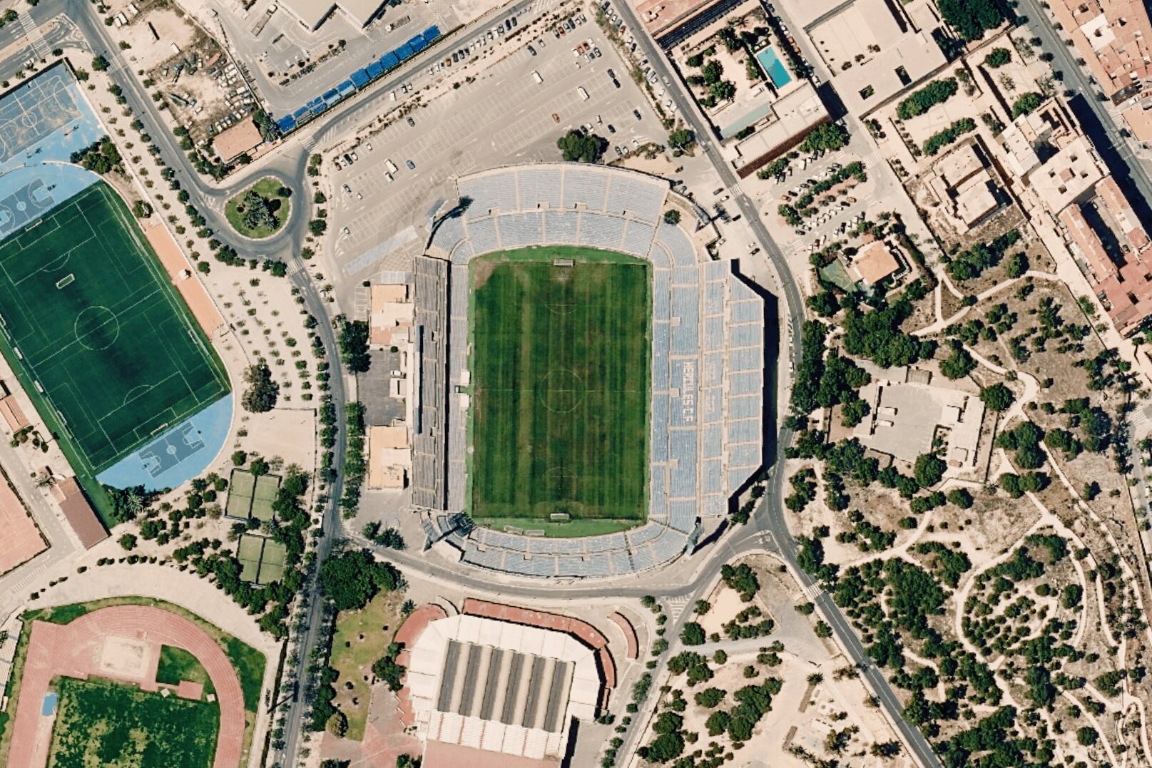 Vista aérea del estadio José Rico Pérez