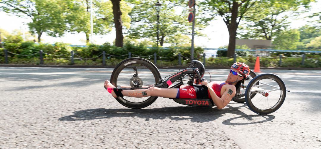 Eva Moral durante una competición el año pasado en Yokohama