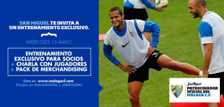 Los abonados y socios del Málaga podrán asistir a un entrenamiento