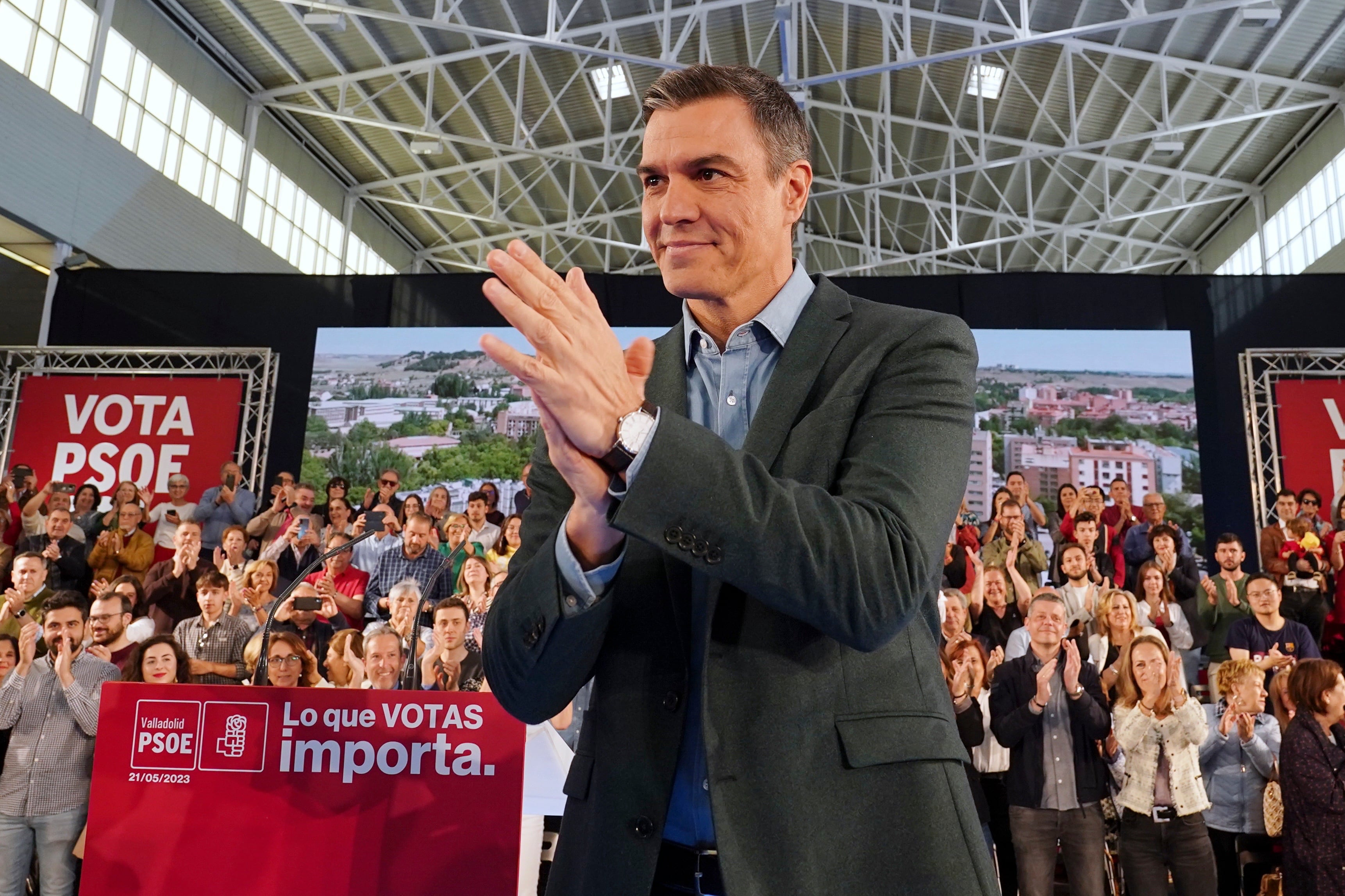 Imagen de archivo. El secretario general del PSOE y presidente del Gobierno, Pedro Sánchez, durante un mitin del PSOE en Valladolid. EFE/Nacho Gallego