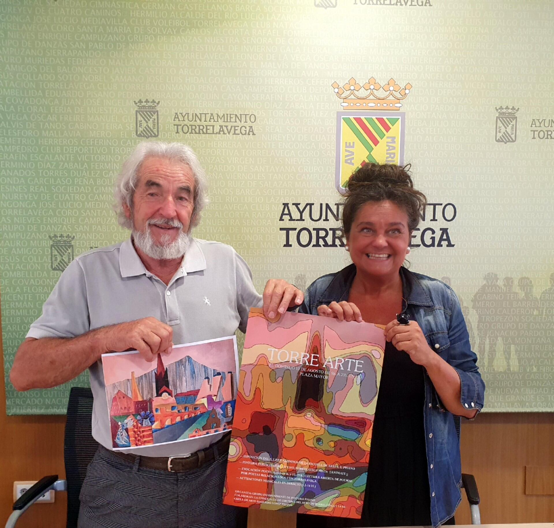 Presentación de la maratón artística &#039;Torre Arte&#039; en el Ayuntamiento de Torrelavega.