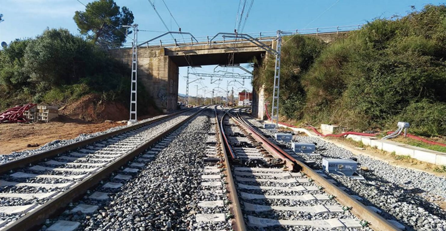 Les vies de tren a la zona de Castellbisbal.