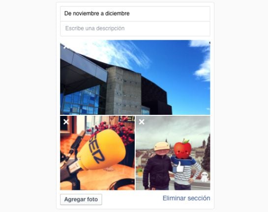 La sección de ‘Mejores momentos del año’ de Facebook se puede editar