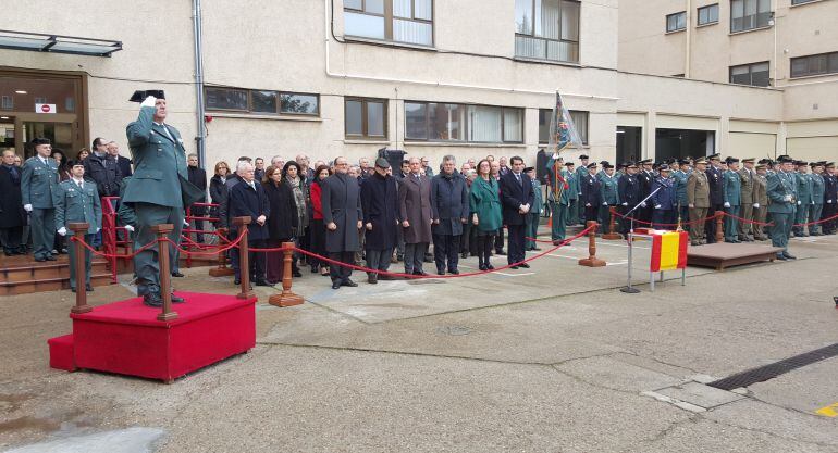 Acto de toma de posesión del nuevo teniente coronel-jefe de la Guardia Civil de Palencia