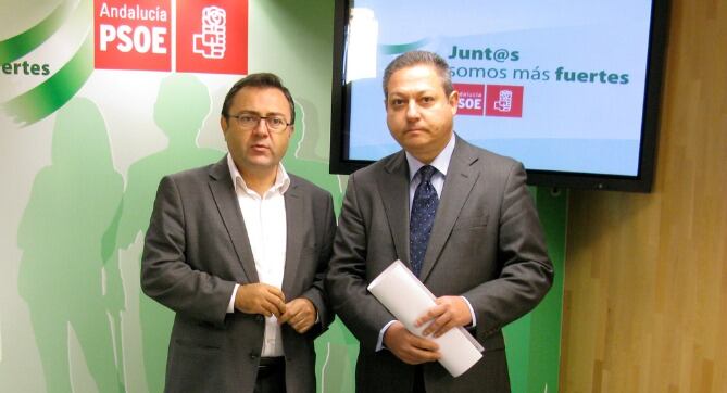 Heredia y Benitez en la comparecencia de esta mañana