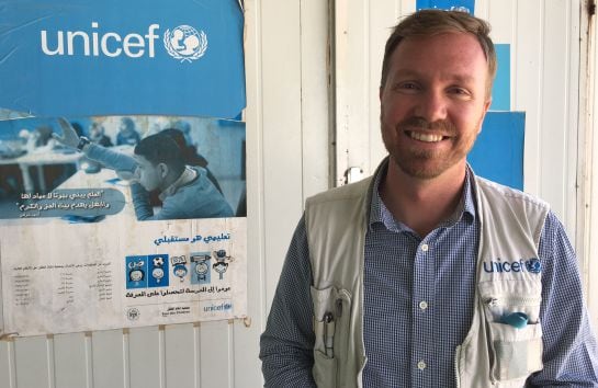 Stephen Allen, coordinador de Unicef para los 5 campos de refugiados sirios en el norte de Jordania