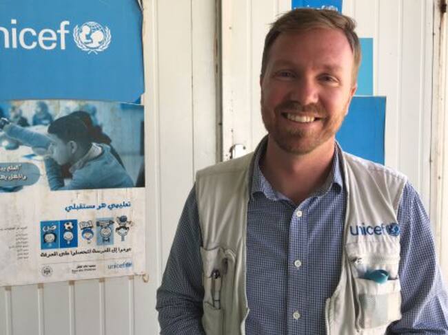 Stephen Allen, coordinador de Unicef para los 5 campos de refugiados sirios en el norte de Jordania