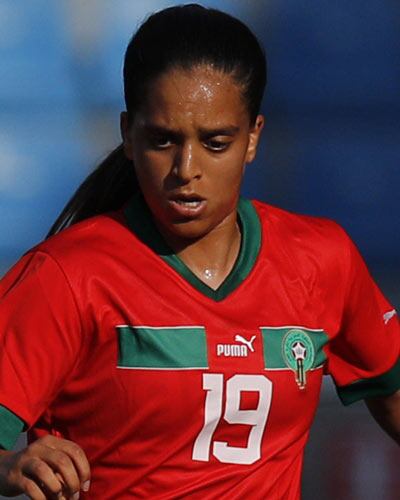 Sakina Diki con la selección de Marruecos.