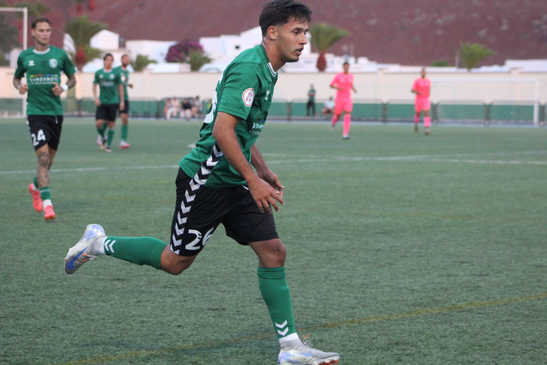 Acoidán Cabrera, con la camiseta del Unión  Sur Yaiza.