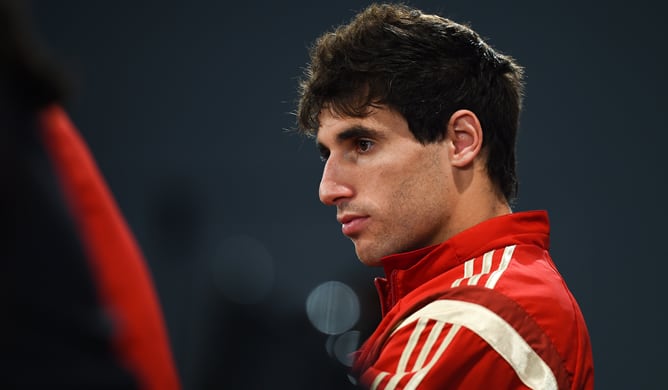 Javi Martínez, en una instantánea de la rueda de prensa.