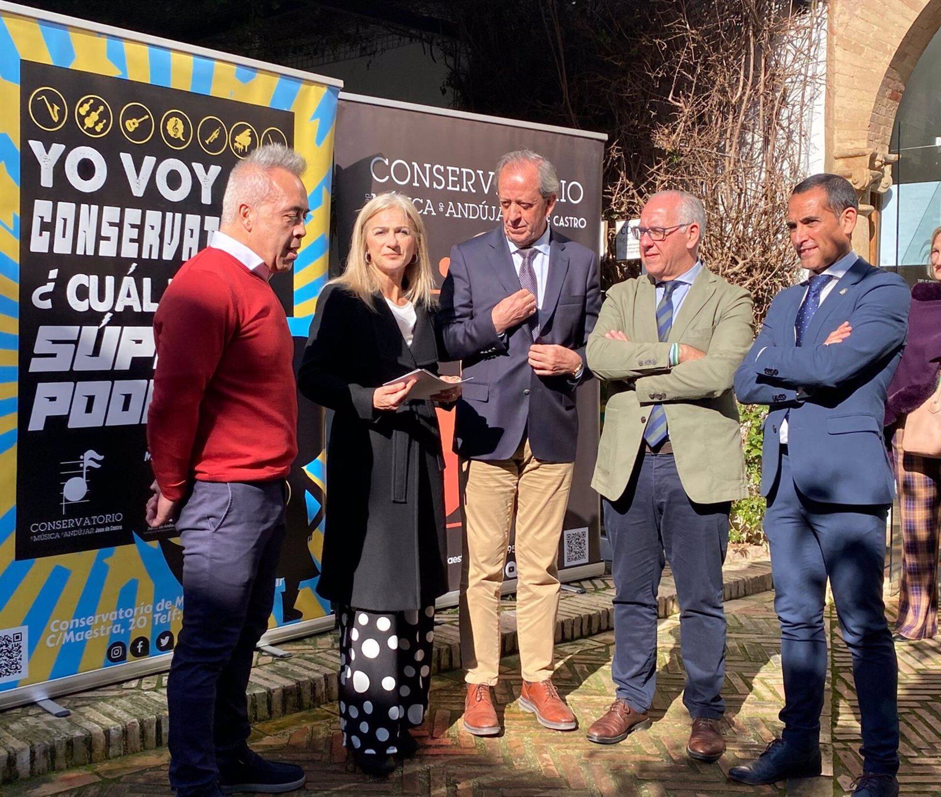 Del Pozo, en una reciente visita al Conservatorio de Música de Andújar