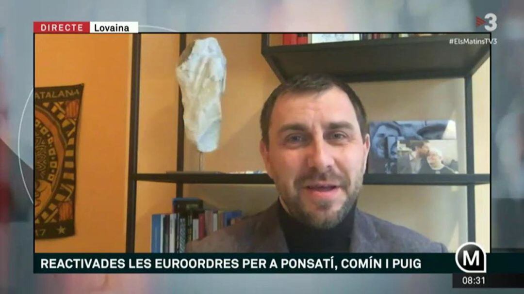 Toni Comin, en una entrevista en TV3. 