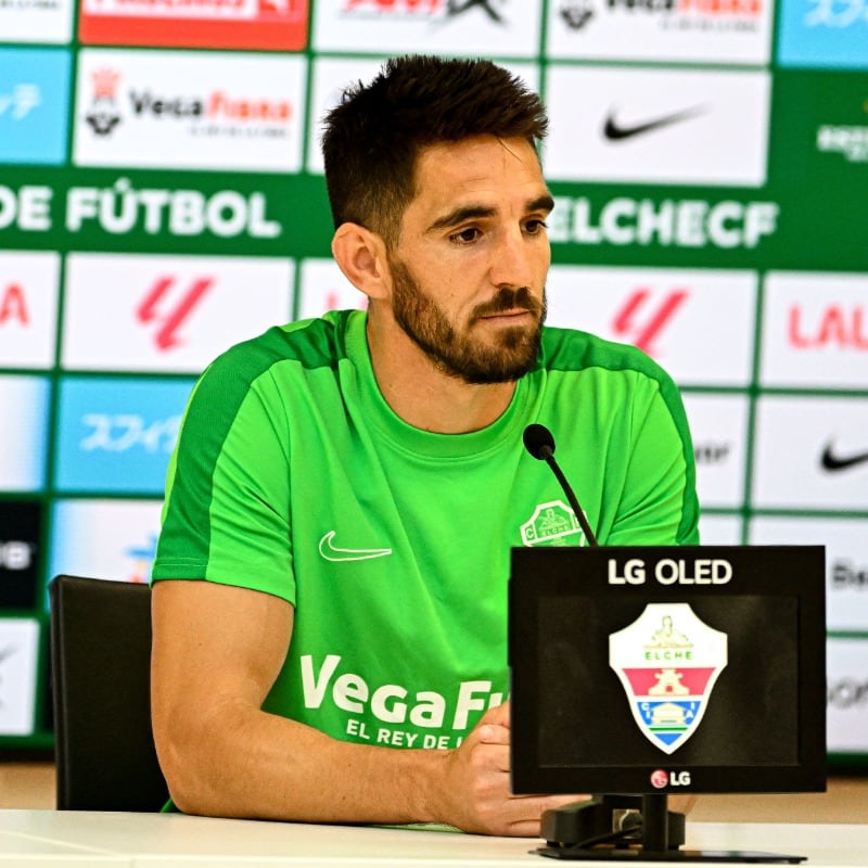 Pedro Bigas durante su comparecencia en la Sala de Prensa del Martínez Valero