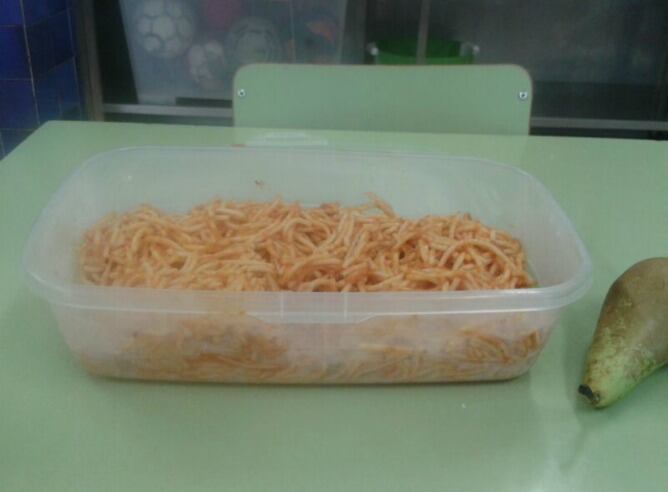 Comida sobrante en un colegio de Santa Cruz de Tenerife