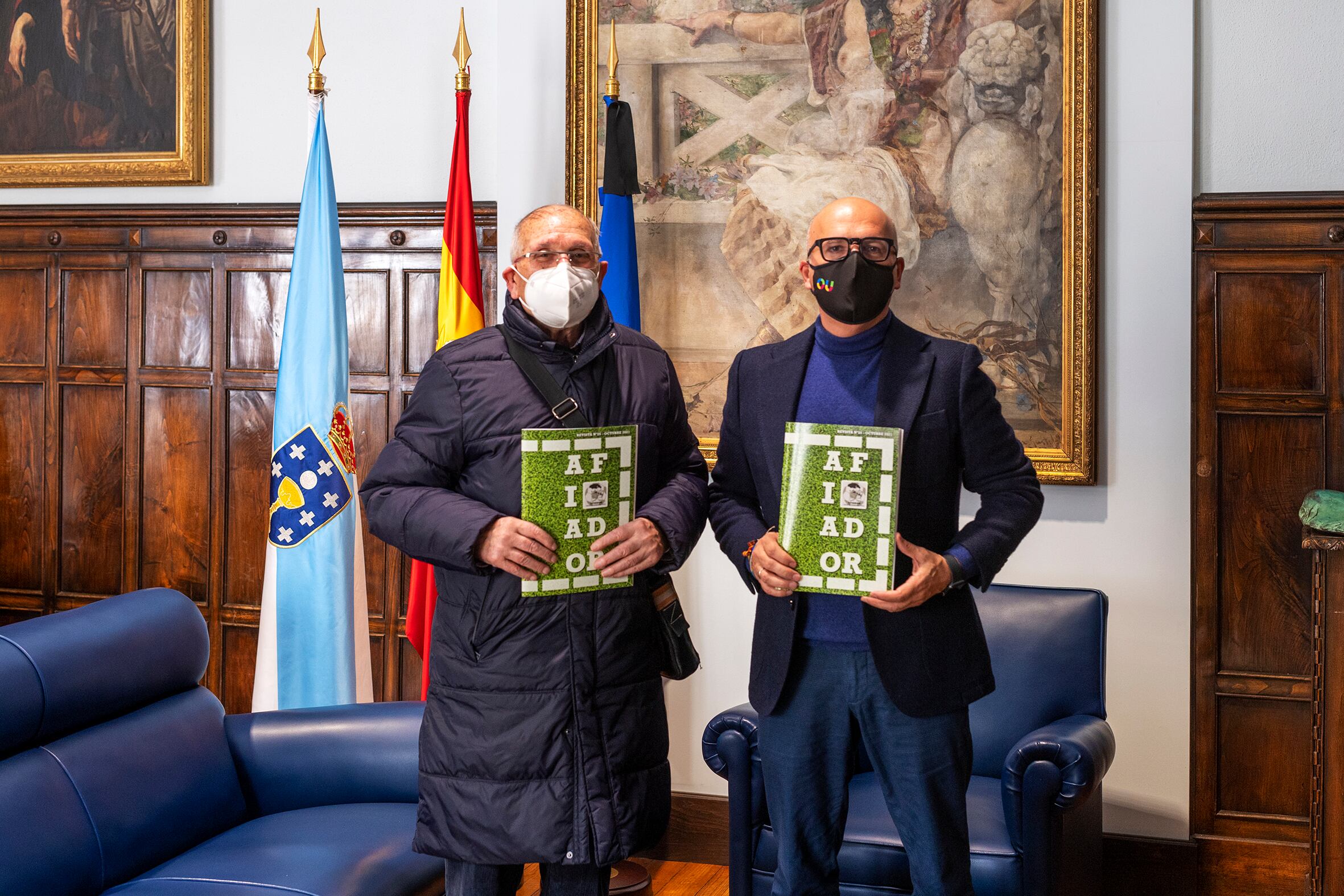 Reunión Manuel Baltar (Presidente da Deputación Ourense) con Luis Soria Montero (Presidente da AA de adestradores Afiador).