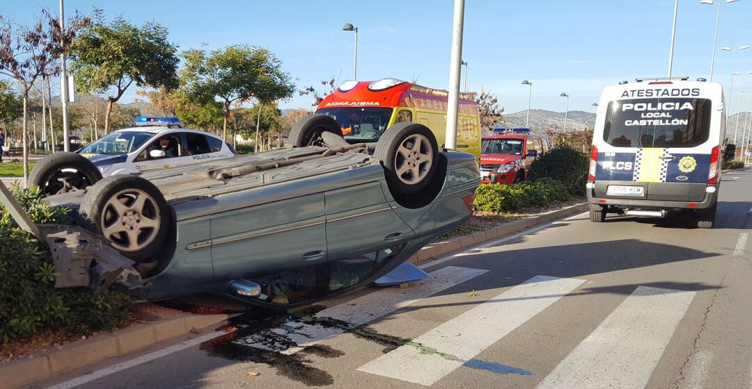 Accidente en la avenida Barcelona de Castellón