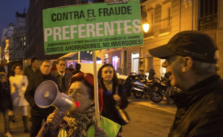Imagen de archivo de una manifestación contra las preferentes