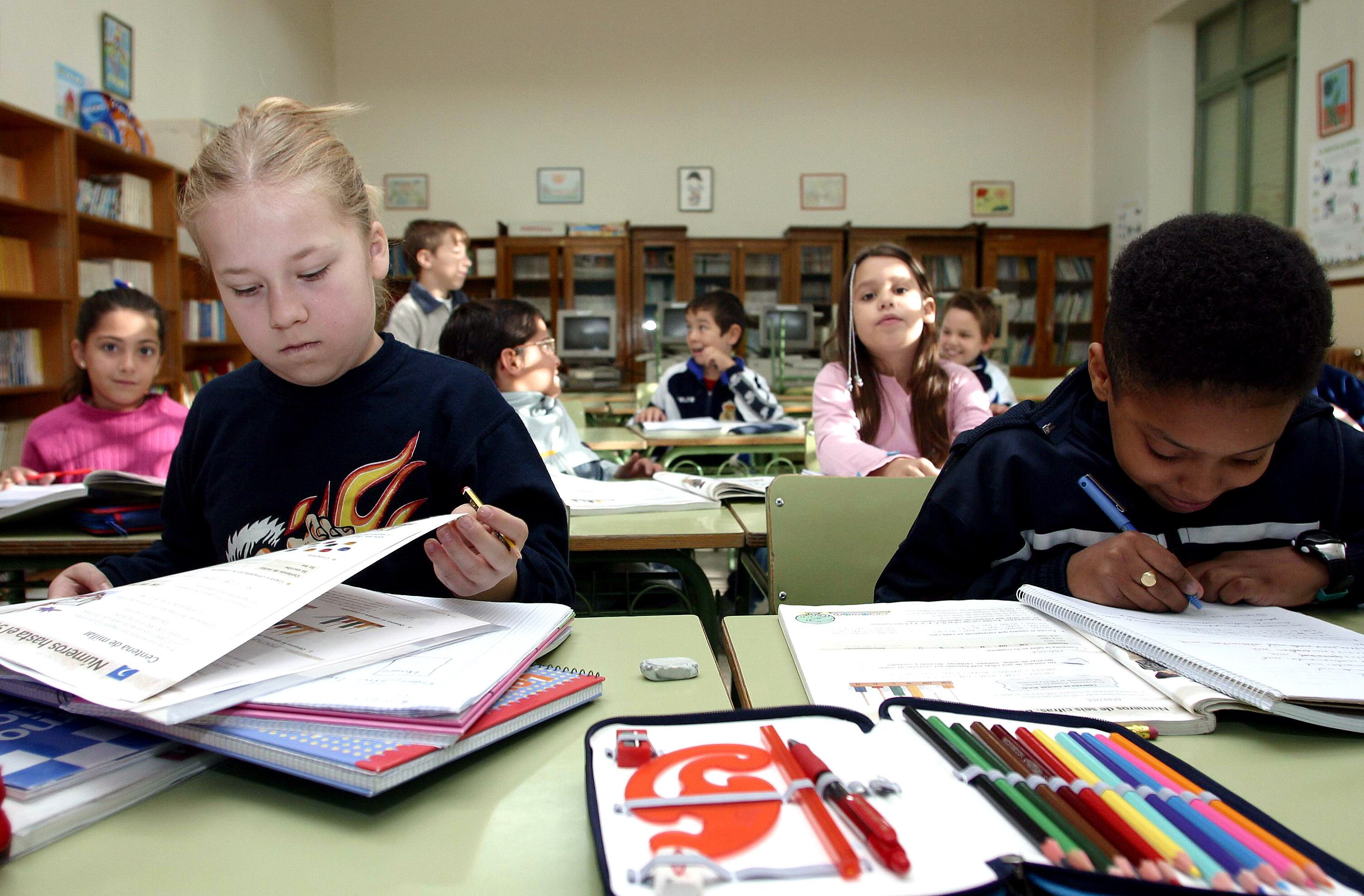 Aula multicultural en un centro educativo de Castilla y León