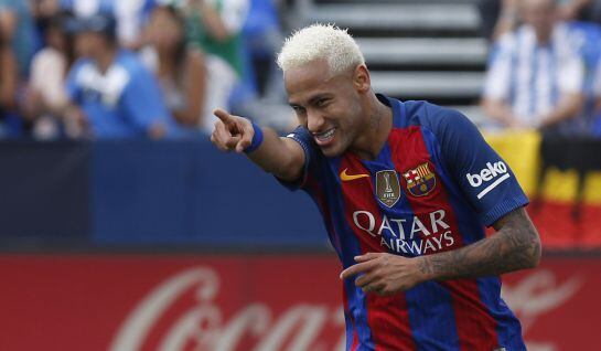 Neymar, en Butarque.