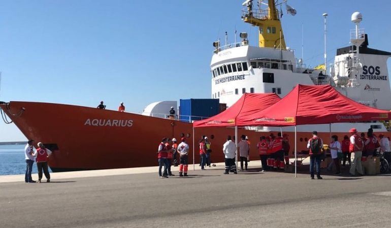 El Aquarius, en una imagen de archivo tomada en el Puerto de València.