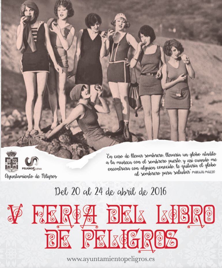 Cartel de la V Feria del Libro de Peligros(Granada)