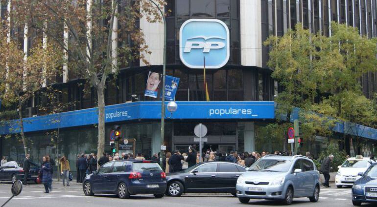 La sede del PP en Madrid en una fotografía de archivo