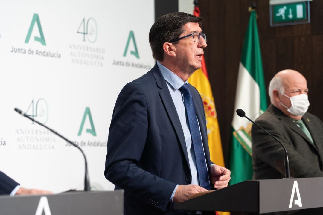 El vicepresidente de la Junta y consejero de Turismo, Regeneración, Justicia y Administración Local, Juan Marín, en una foto de archivo.