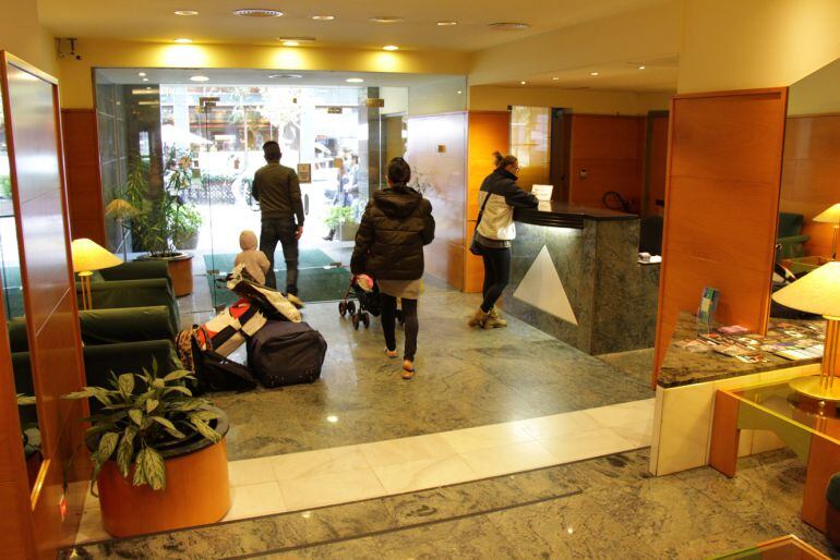 Recepció d'un hotel a Andorra la Vella.