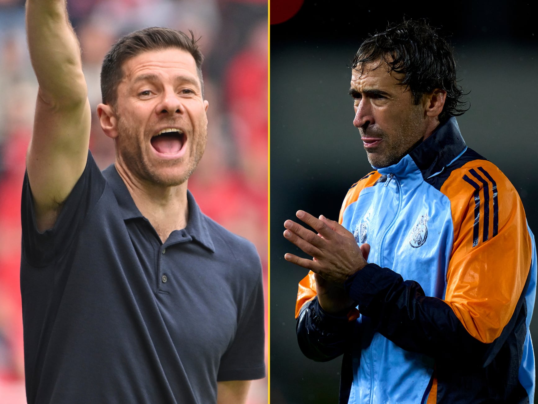 Xabi Alonso y Raúl González, en un montaje