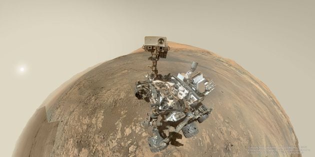 El selfie tomado por Curiosity.